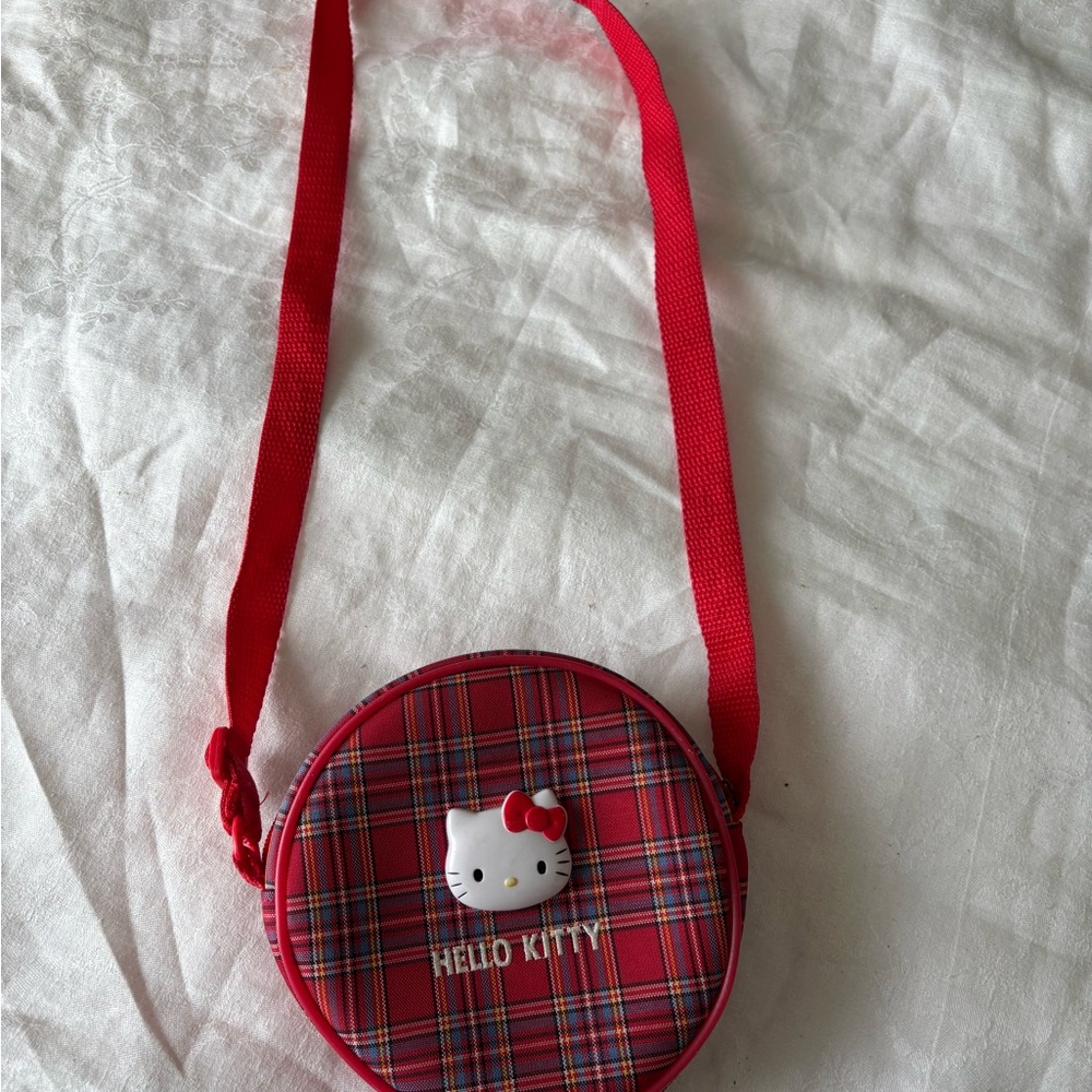 Hello Kitty Red Checkered Kids Bag